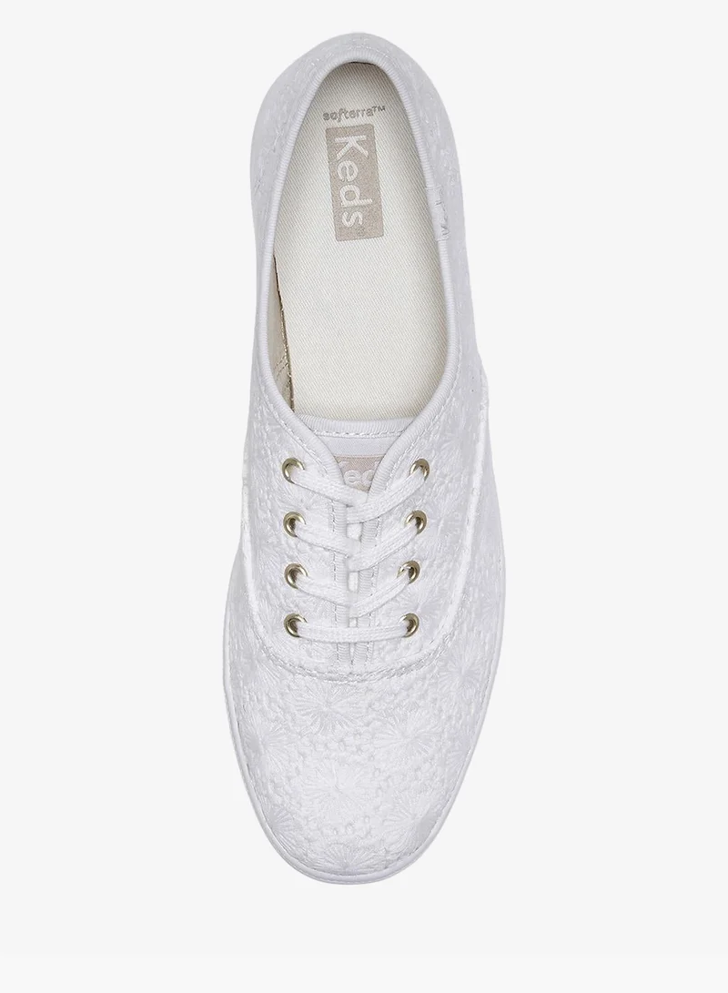 Keds Light Beige Keds Women's Champion Canvas Lace Up Sneaker Casual Sneaker Cream for Women | Best Price UAE